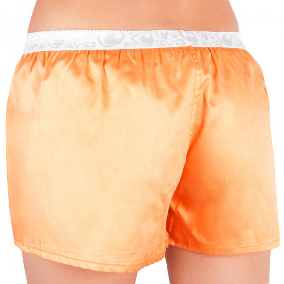 Női boxeralsó Represent solid orange fehér gumival