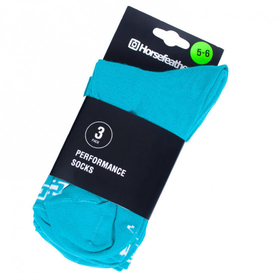 3PACK zöld Horsefeathers zokni (AW017A)