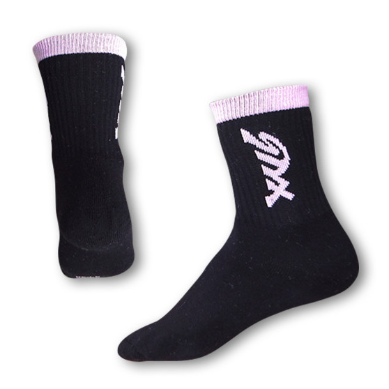 Styx Klasszikus fekete zokni rózsaszín felirattal (H224)