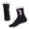 Styx Klasszikus fekete zokni rózsaszín felirattal (H224)