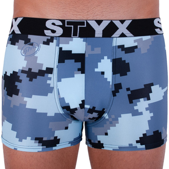Férfi boxeralsó Styx művészet sport gumi terepszínű digitális (G657)