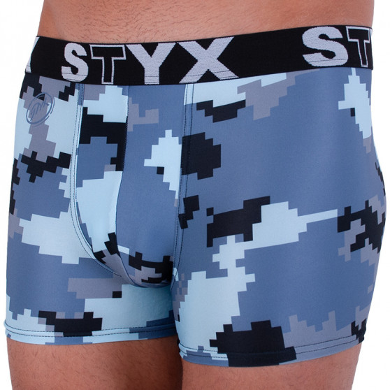 Férfi boxeralsó Styx művészet sport gumi terepszínű digitális (G657)