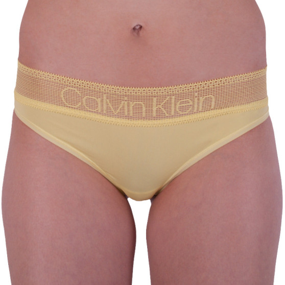 Női brazil bugyi Calvin Klein sárga (QD3698E-HZY)