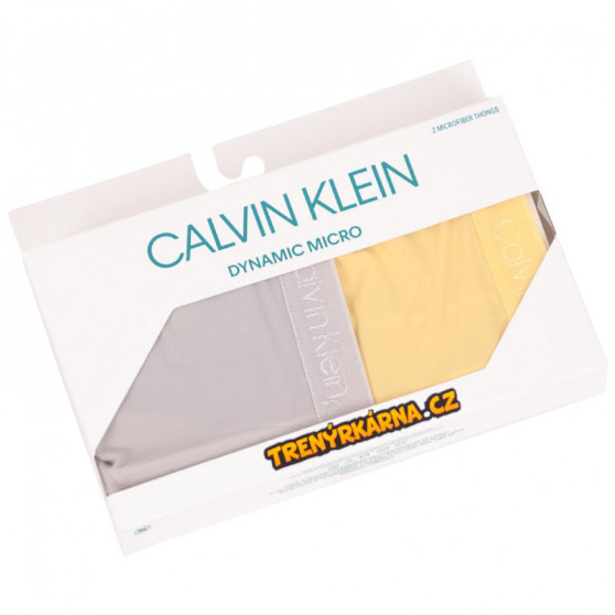 2PACK tarka Calvin Klein női tanga (QD3695E-HU4)