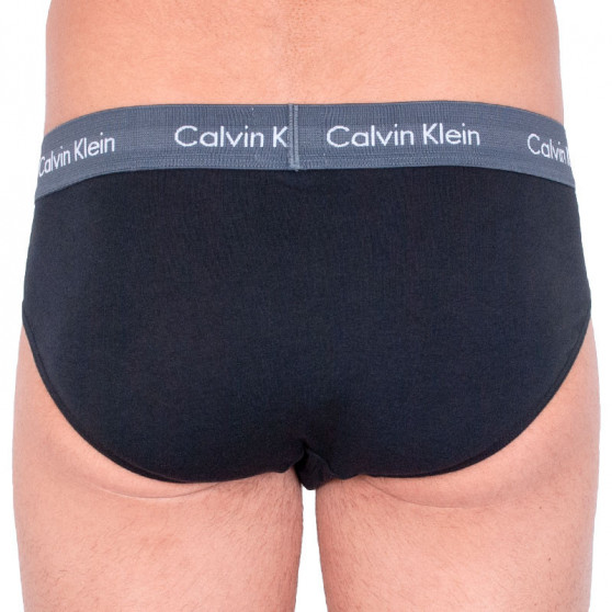 3PACK Fekete Calvin Klein férfi slip alsónadrág (U2661G-MFN)