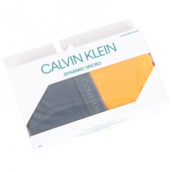 2PACK tarka Calvin Klein női tanga (QD3695E-TSR)