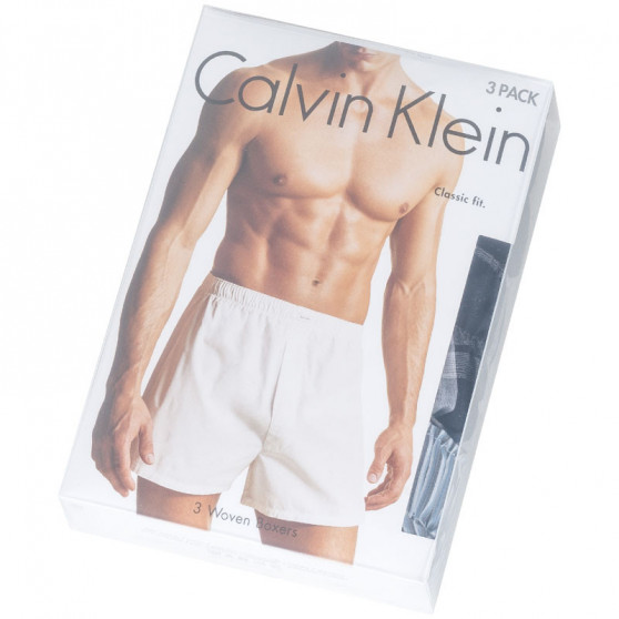 3PACK tarka Klasszikus fit Calvin Klein férfi klasszikus boxeralsó (U1732A-TMM)