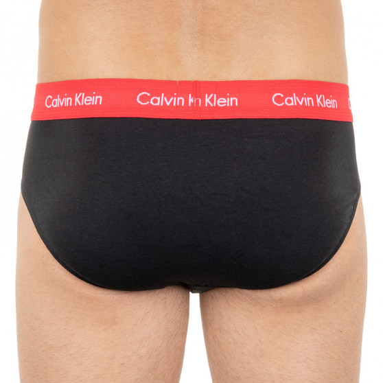 3PACK Fekete Calvin Klein férfi slip alsónadrág (U2661G-KDW)