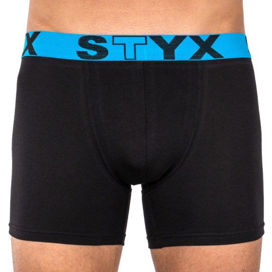 Fekete long férfi boxeralsó Styxsport gumi (U966)