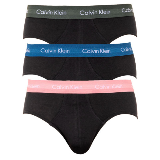 3PACK Fekete Calvin Klein férfi slip alsónadrág (U2661G-HDL)