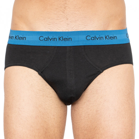 3PACK Fekete Calvin Klein férfi slip alsónadrág (U2661G-BZP)