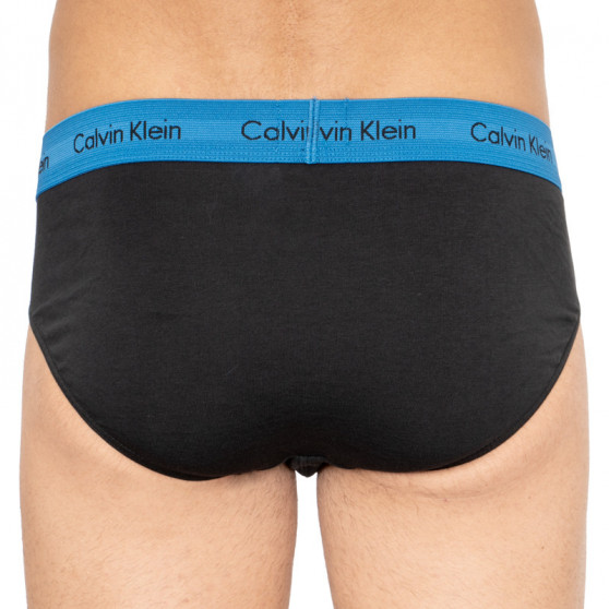 3PACK Fekete Calvin Klein férfi slip alsónadrág (U2661G-BZP)