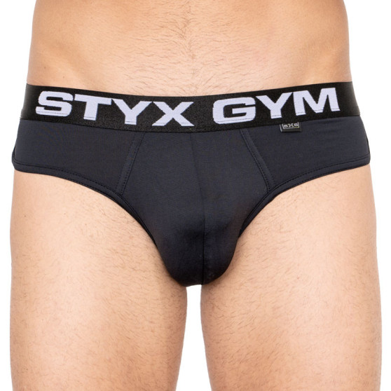 Férfi alsónadrág Styx funkcionális sport gumi fekete (S740)