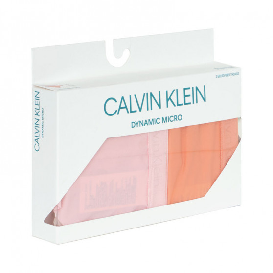 2PACK tarka Calvin Klein női tanga (QD3695E-CDJ)