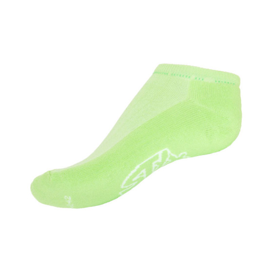 Styx Indoor zöld zokni fehér felirattal (H255)