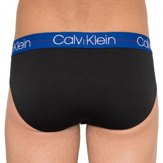 3PACK Fekete Calvin Klein férfi slip alsónadrág (NB1896A-KL5)