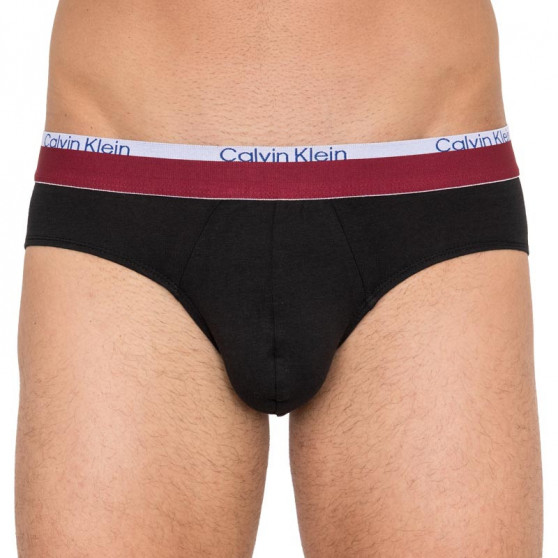3PACK Fekete Calvin Klein férfi slip alsónadrág (NB1896A-KL5)