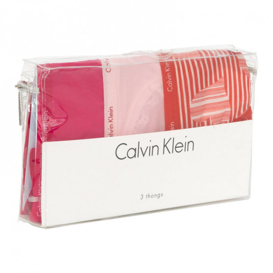 3PACK tarka Calvin Klein női tanga (QD3592E-QQ3)