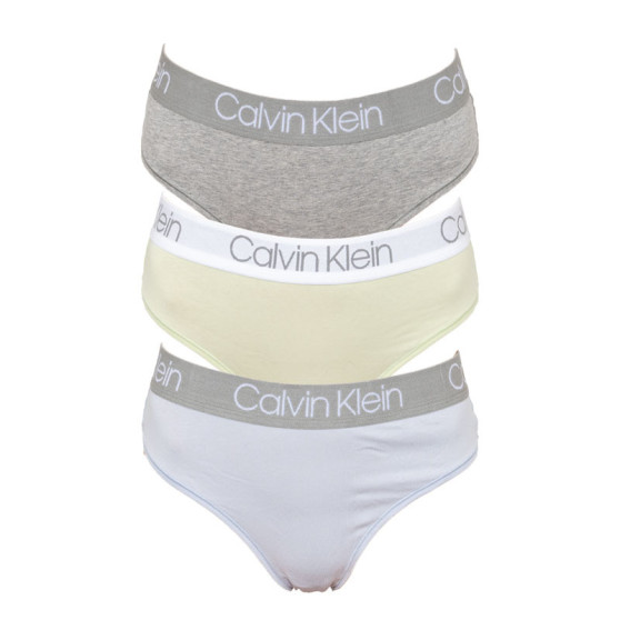 3PACK tarka Calvin Klein női tanga (QD3757E-IOB)