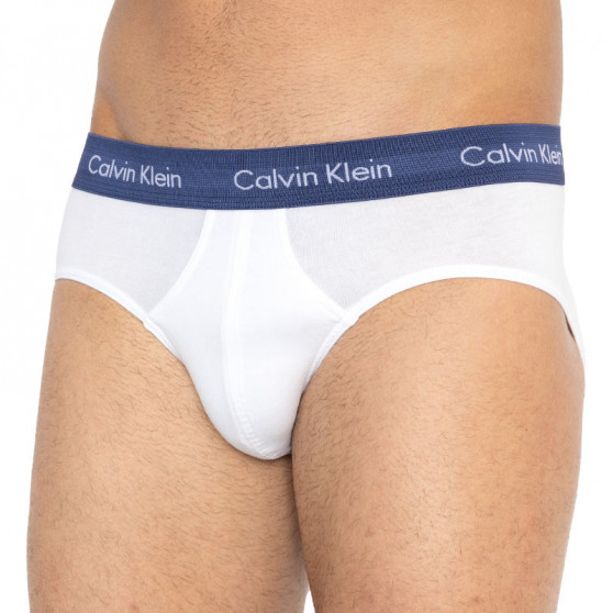 3PACK fehér Calvin Klein férfi slip alsónadrág (U2661G-BUH)
