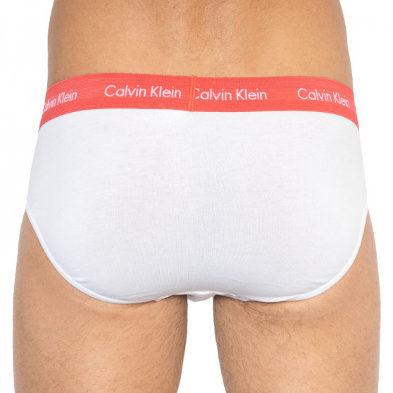3PACK fehér Calvin Klein férfi slip alsónadrág (U2661G-BUH)