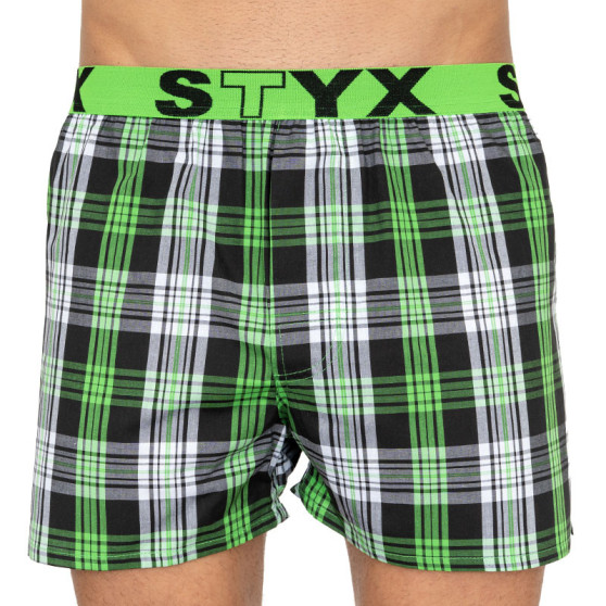 Csomagolás nélkül - Férfi klasszikus boxeralsó Styx sport gumi több színű (B802)