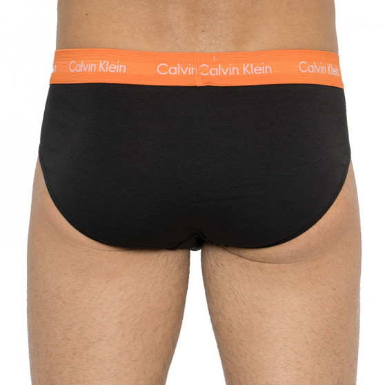3PACK Fekete Calvin Klein férfi slip alsónadrág (U2661G-ORA)