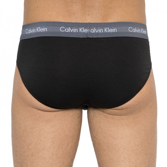 3PACK Fekete Calvin Klein férfi slip alsónadrág (U2661G-ORA)