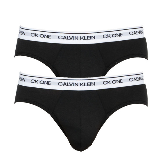 2PACK Fekete Calvin Klein férfi slip alsónadrág (NB2383A-BNM)