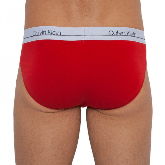3PACK Férfi slip alsónadrág Calvin Klein tarka (NB2415A-WBR)