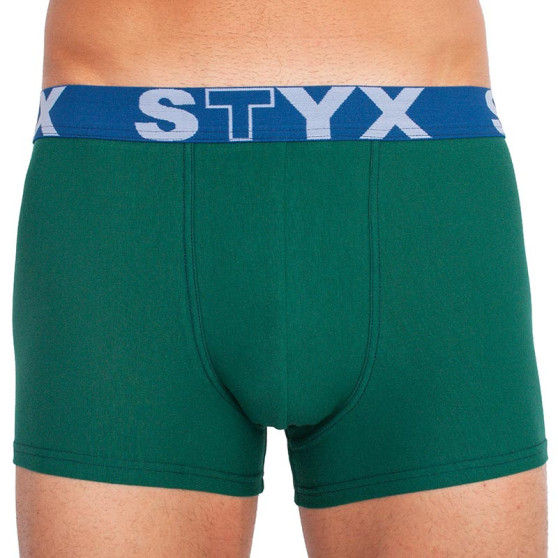 Sötétzöld férfi boxeralsó Styx sport gumival (G1066)