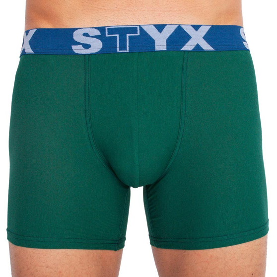 Sötétzöld long férfi boxeralsó Styx sport gumi (U1066)