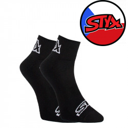 Styx Fekete zokni fehér logóval (HK960)