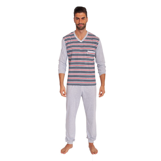 Foltýn Szürke  férfi pizsama (FPD4)