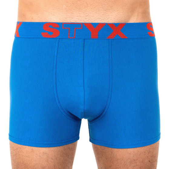 Nagyméretű kék férfi boxeralsó Styx sport gumival (R967)