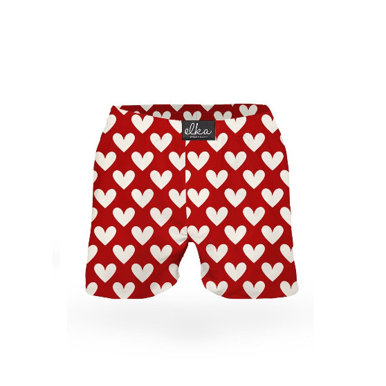 ELKA piros Férfi klasszikus boxeralsó nagy szívekkel (P0017)