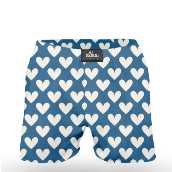 ELKA kék Férfi klasszikus boxeralsó nagy szívekkel (P0018)