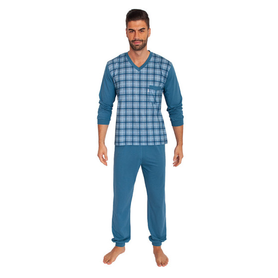 Nagyméretű kék Foltýn férfi pizsama (FPDN3)