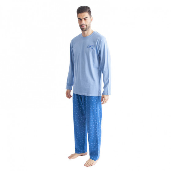 Férfi pizsama Gino világoskék (79089)