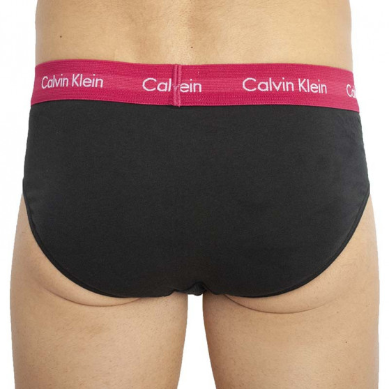 3PACK Fekete Calvin Klein férfi slip alsónadrág (U2661G-9HC)