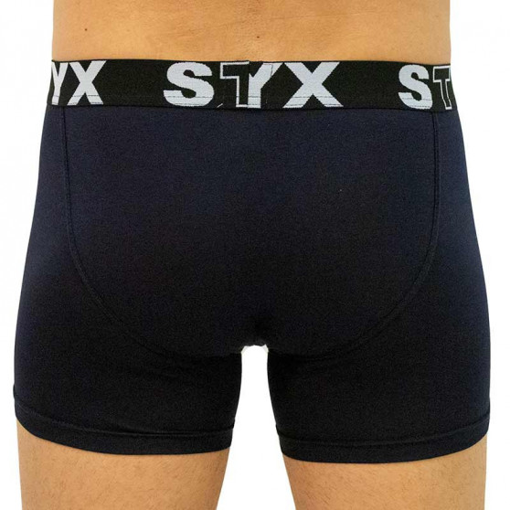 Sötétkék long férfi boxeralsó Styx sport gumi (U963)