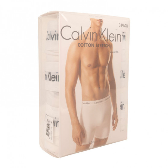3PACK fehér Calvin Klein férfi boxeralsó (NB1770A-100)