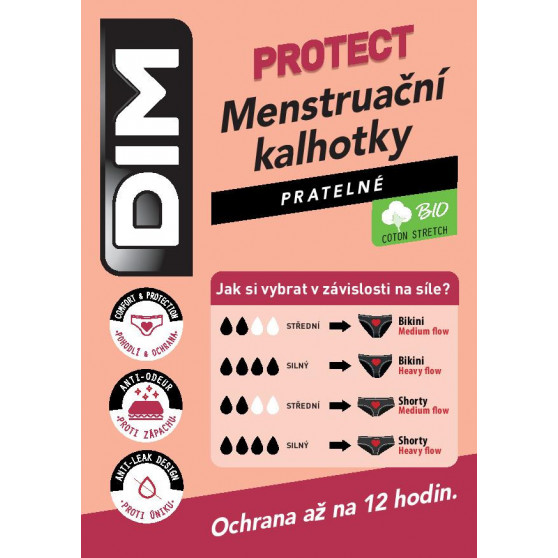 DIM fekete menstruációs  női bugyi (D0AYB-0HZ)
