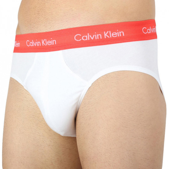 3PACK fehér Calvin Klein férfi slip alsónadrág (U2661G-M9E)