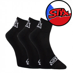3PACK fekete boka Styx zokni (HK9606060)