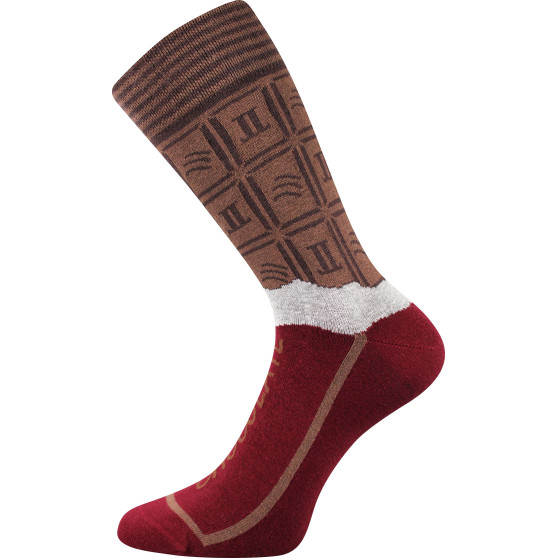 Női szórakoztató zokni Lonka többszínű (Chocolate milk dámské)