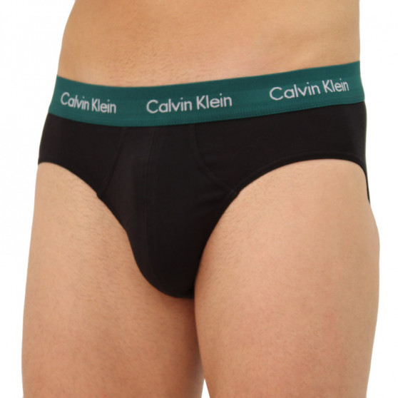 3PACK Fekete Calvin Klein férfi slip alsónadrág (U2661G-M9F)
