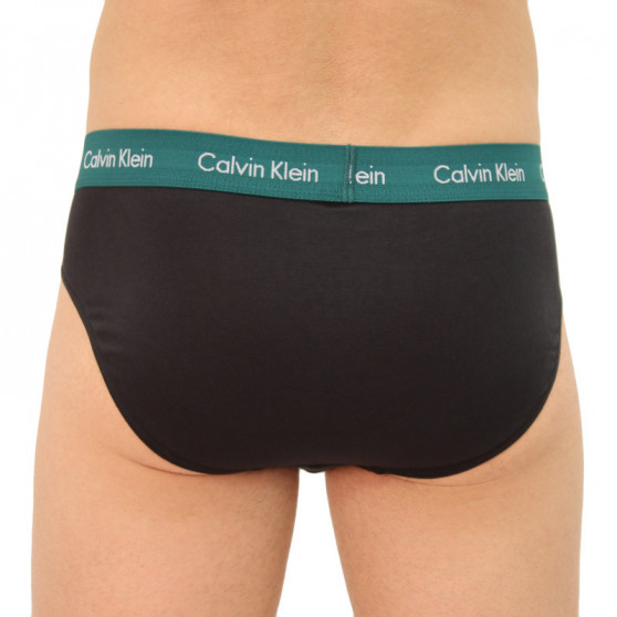 3PACK Fekete Calvin Klein férfi slip alsónadrág (U2661G-M9F)