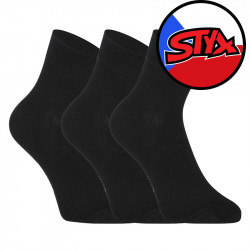 3PACK fekete bambusz Styx zokni (3HBK960)