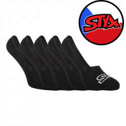 5PACK extra rövid fekete Styx zokni (5HE960)